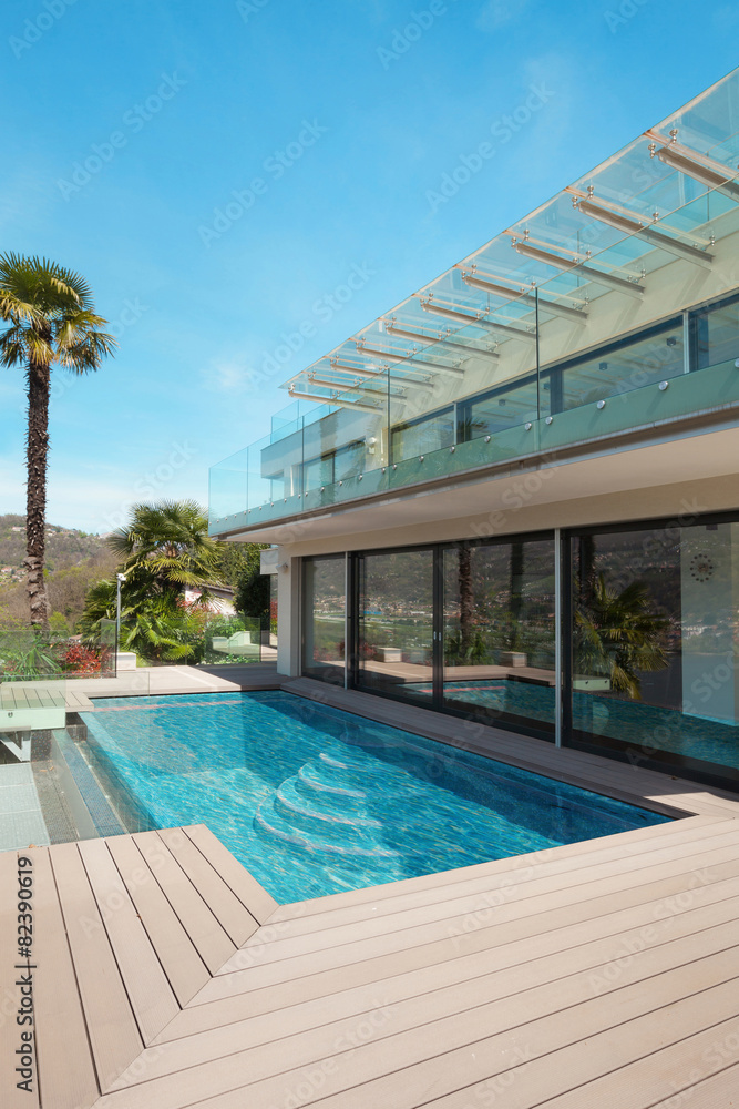 architecture, white house, outdoor, pool
