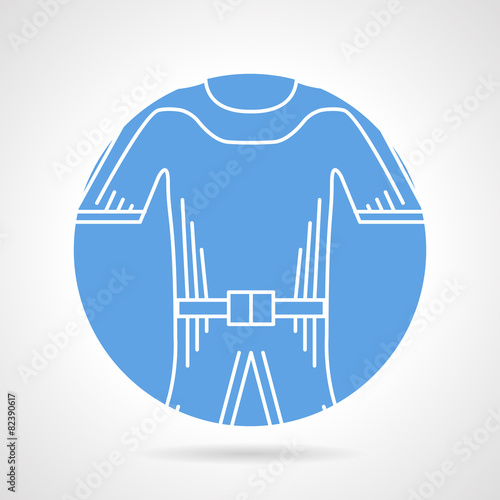 Wetsuit round vector icon