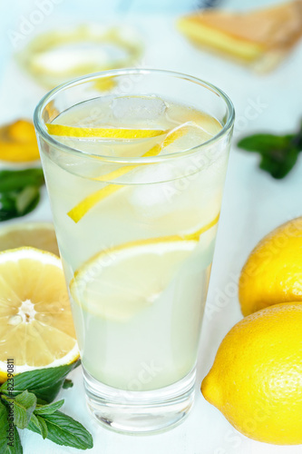 Tasty homemade lemonade summer refreshment beverage