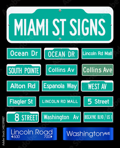 Miami Street Signs