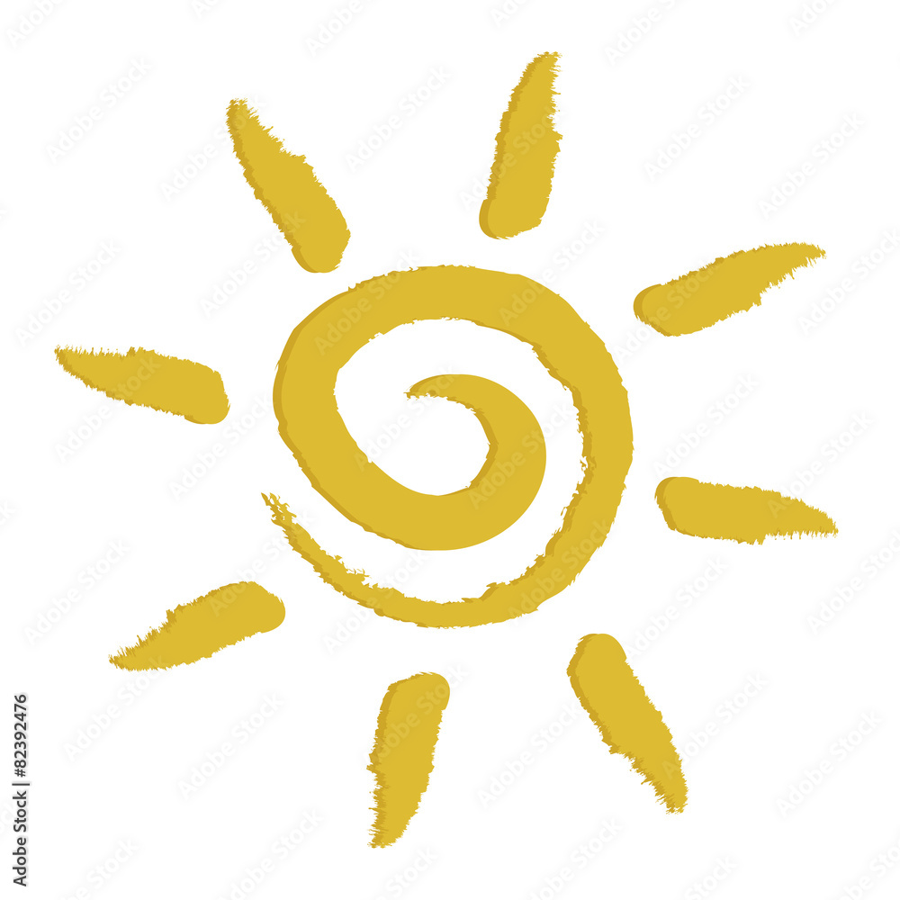 Fototapeta premium Yellow Sun Sign