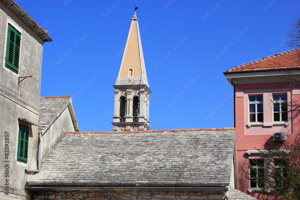 Die Altstadt von Stari Grad auf der Insel Hvar (Kroatien)