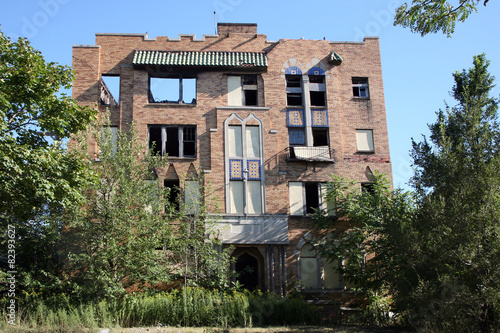 Abandoned apartment building