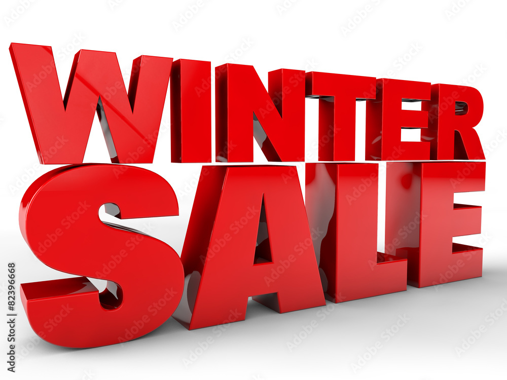 Winter Sale over white background Winter Sale over white background