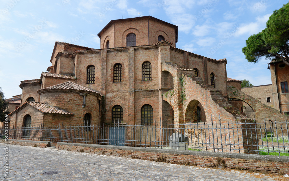 Ravenna, famous Basilica di San Vitale Italy