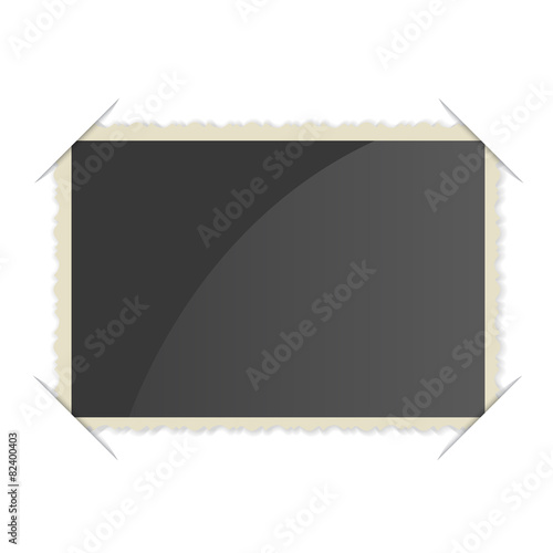 Retro Photo Frame   On White Background. Vector illustration