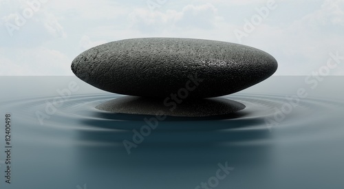 Relaxation. 3D. Stone in Water