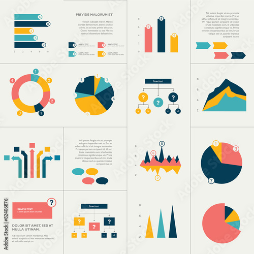 Big set of flat infographics elements.