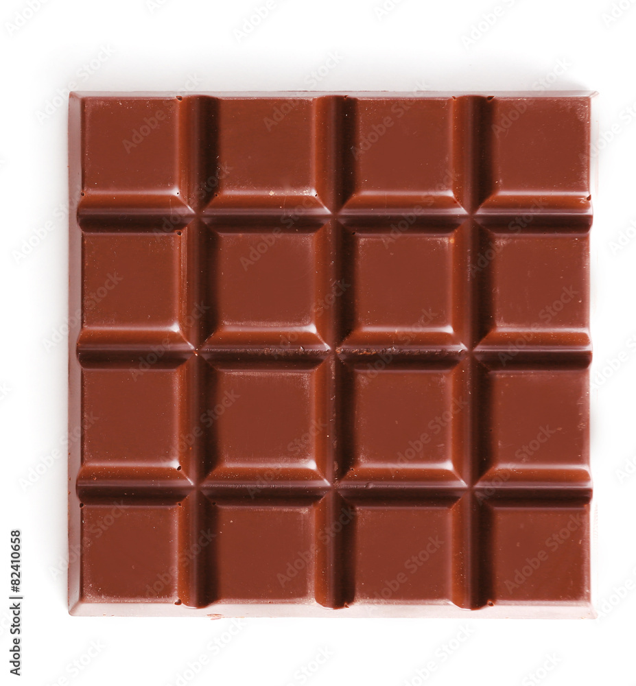 Black chocolate bar isolated on white Black chocolate bar isolated on white
