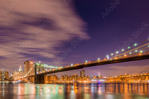 Fototapeta Naklejka Na Ścianę i Meble -  Night panorama of Manhattan in New York, USA