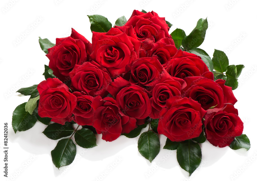 Fototapeta premium Duży bukiet czerwonych róż