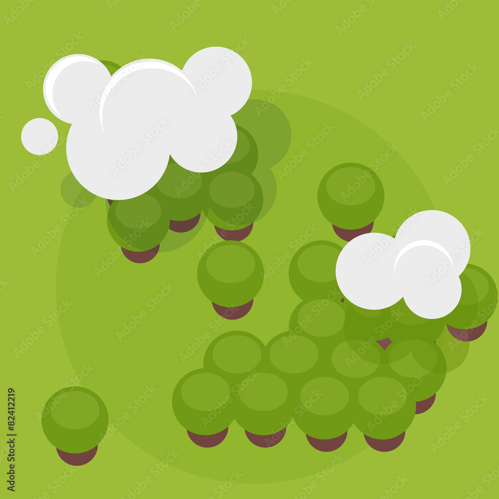 Conceptual forest illustration Conceptual forest illustration