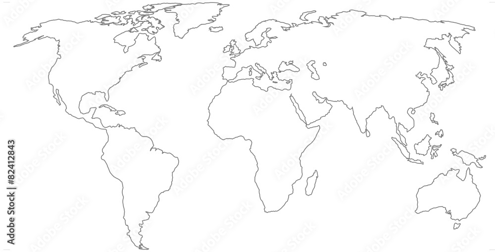 Fototapeta premium Mapa świata