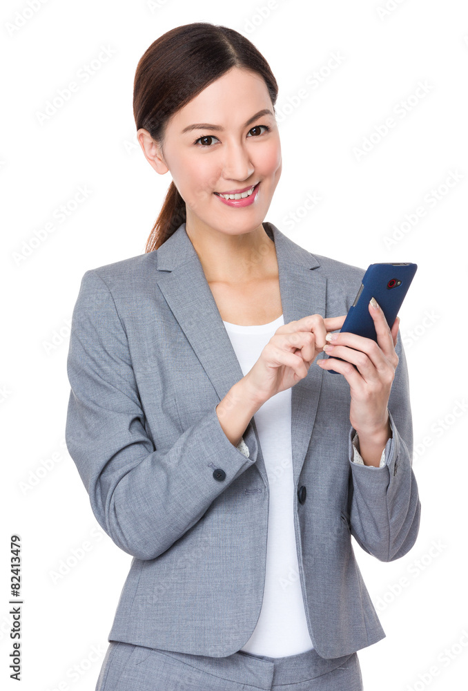 Asian businesswoman use of mobile phone Asian businesswoman use of mobile phone