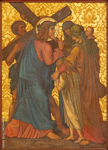 Jerusalem - Jesus meets the women of Jerusalem paint 