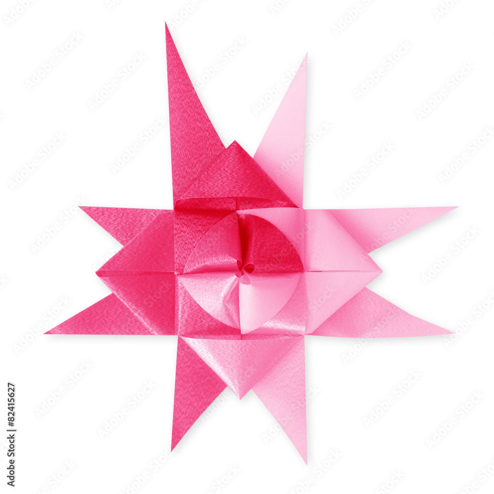 Artificial flower of ribbons. isolated on white background Artificial flower of ribbons. isolated on white background