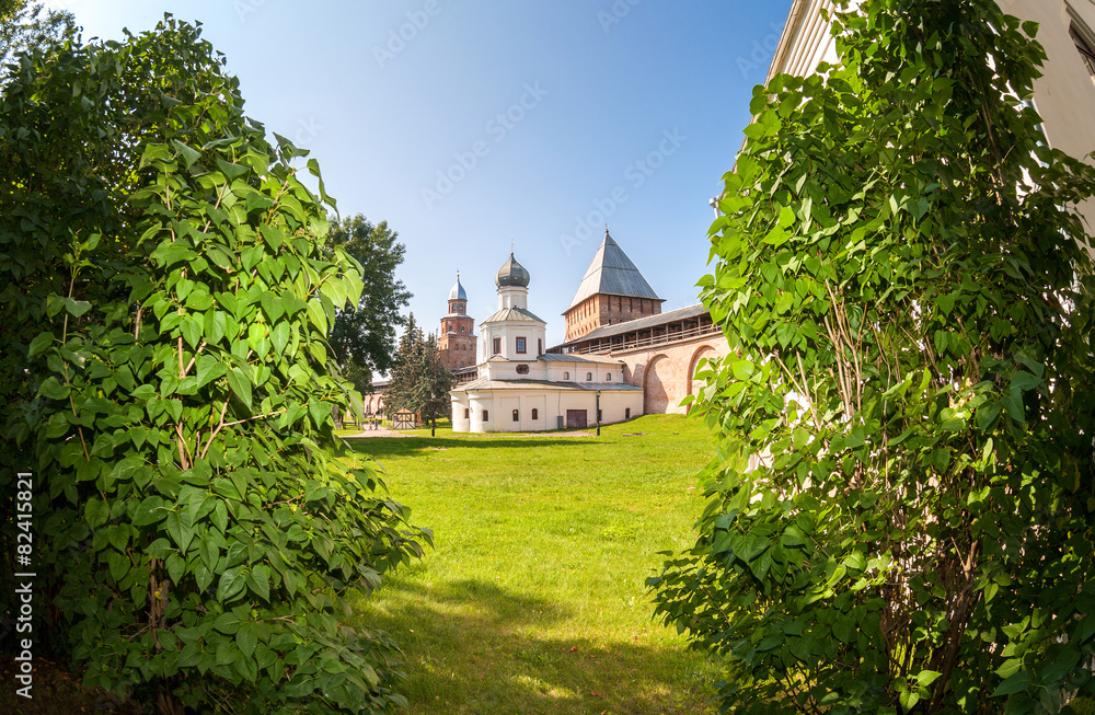 Fototapeta premium Church of the Intercession of the Holy Virgin in Novgorod Kremli