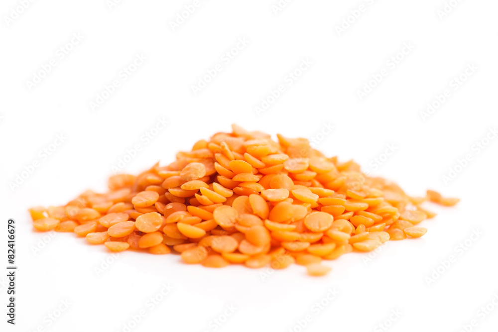 Lentils Isolated on White Background Lentils Isolated on White Background