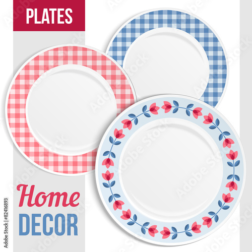 Set of decorative plates.