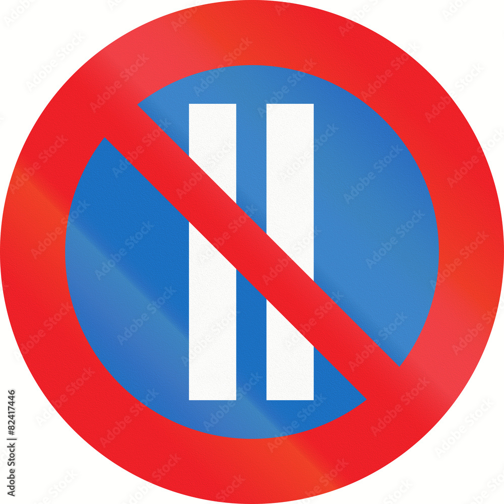 Austrian regulatory sign 13c/a - no parking on even calender days Austrian regulatory sign 13c/a - no parking on even calender days