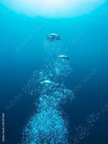 Bubbles from a SCUBA diver © DJ