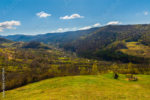 Romanian grassland landscape