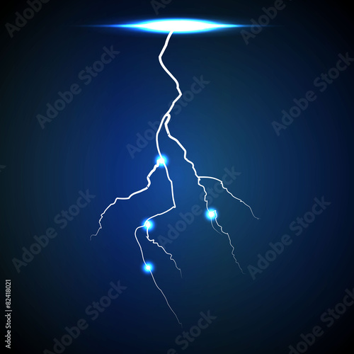 Vector abstract blue lightning flash background. 4