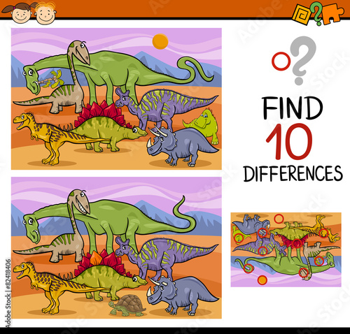 finding differences game cartoon