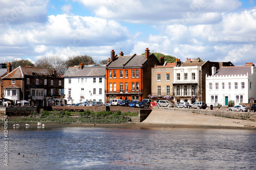 Houses on the bank of Thames. London