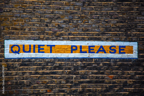 Quiet Please. Sign