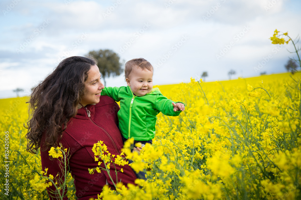 mom and baby in nature mom and baby in nature
