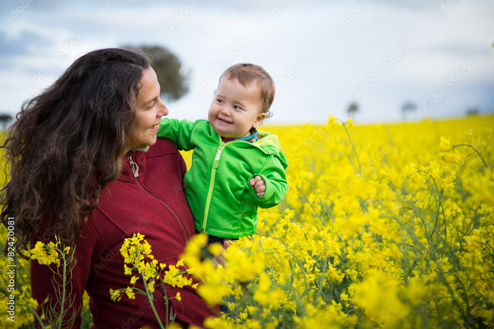 mom and baby in nature mom and baby in nature