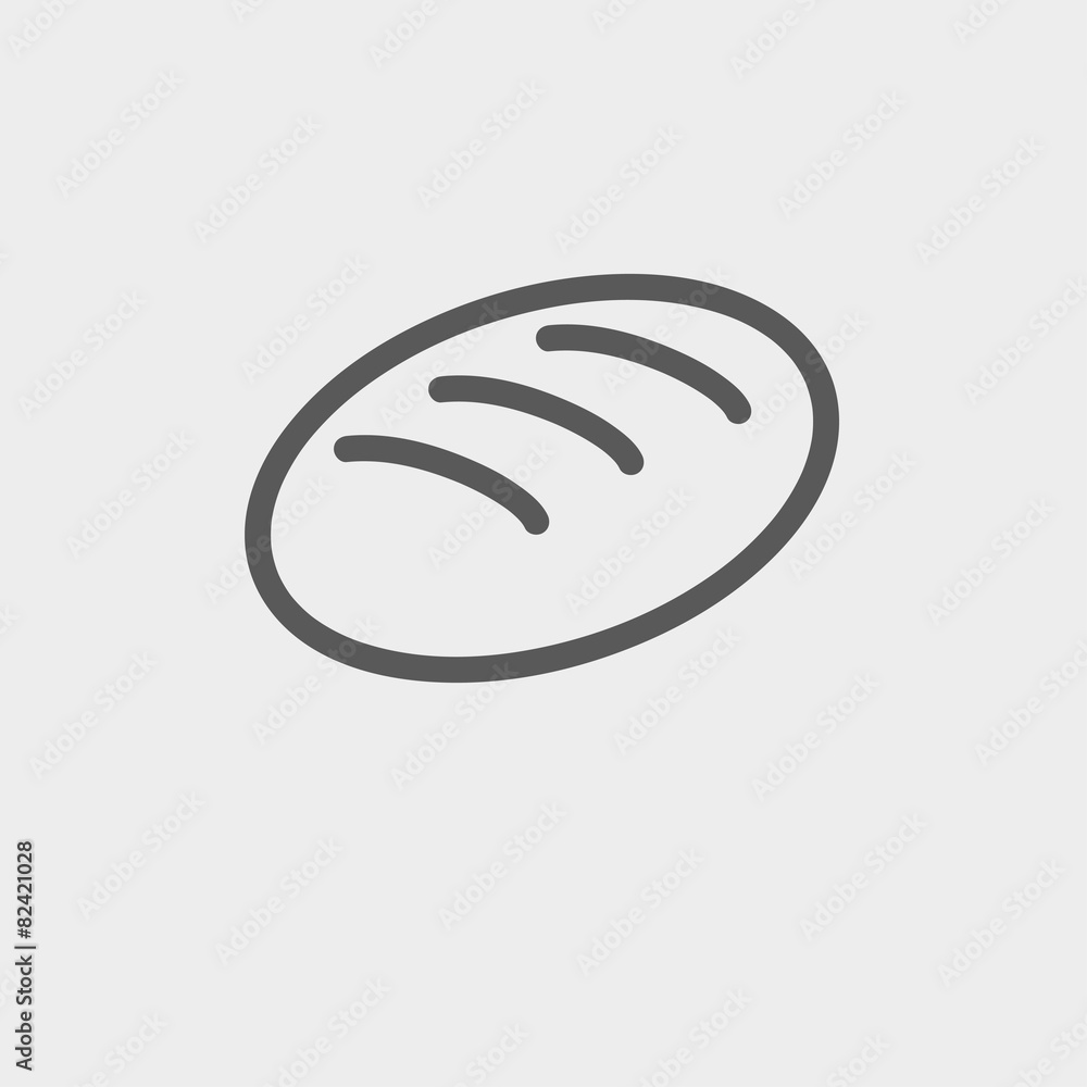 Bread thin line icon Bread thin line icon