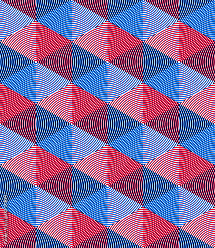 Regular colorful endless pattern with intertwine three-dimension