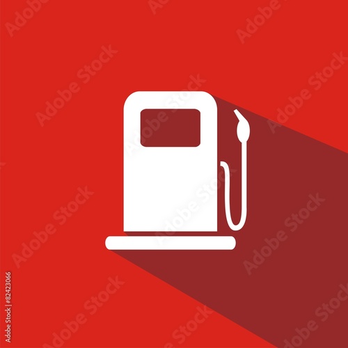 Icono gasolinera rojo sombra