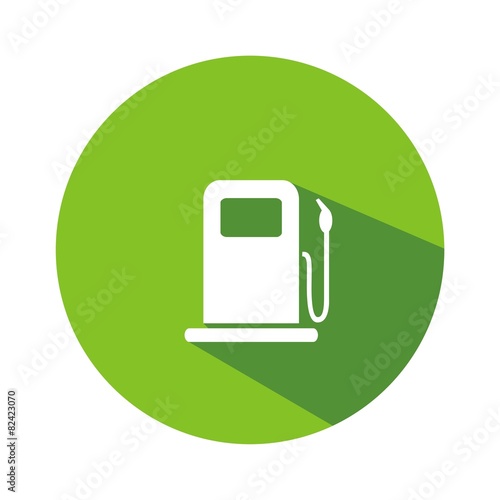 Icono gasolinera verde botón sombra