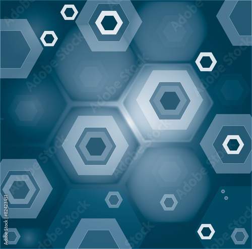 blue cubic metal abstract  background