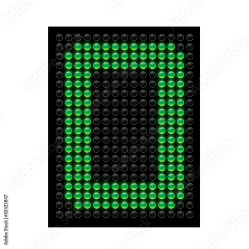 Numero zero display led luminoso