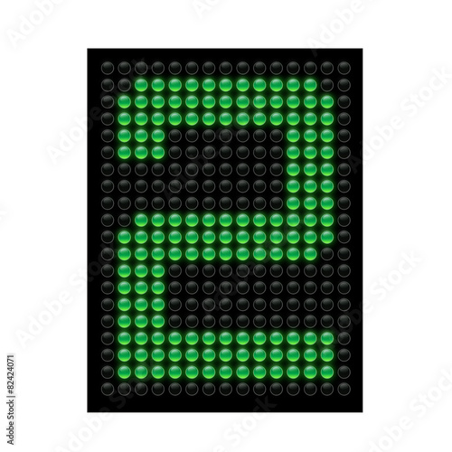 Numero due display led luminoso