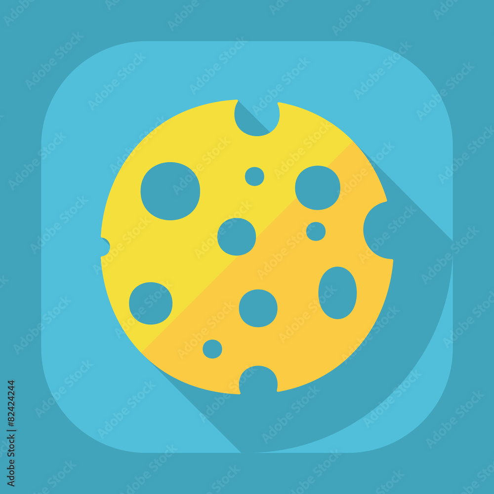 Flat modern design with shadow cheese, cheese product Flat modern design with shadow cheese, cheese product