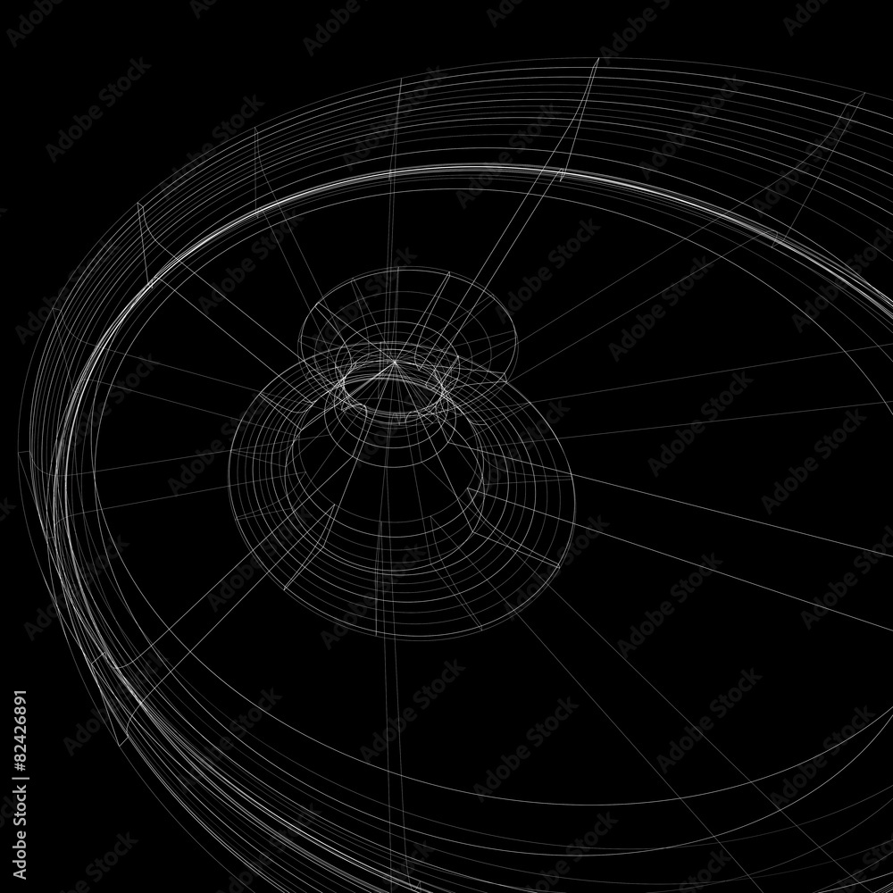 Fototapeta premium Geometric dark technology and engineering backdrop, graphic abst