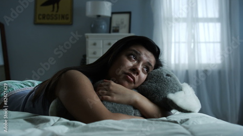 young woman crying