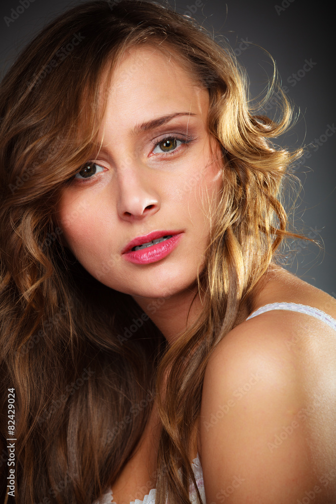 Cute young woman portrait.