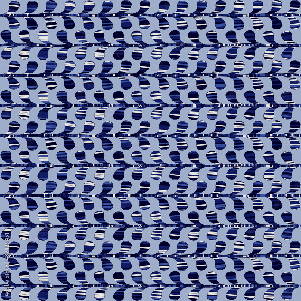 Obraz premium Floral blue seamless pattern.