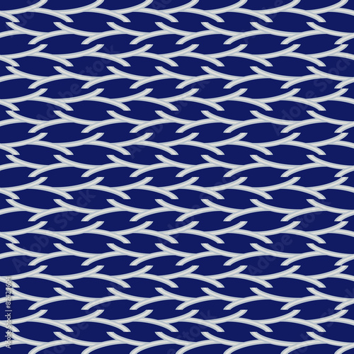 Oriental blue seamless pattern.