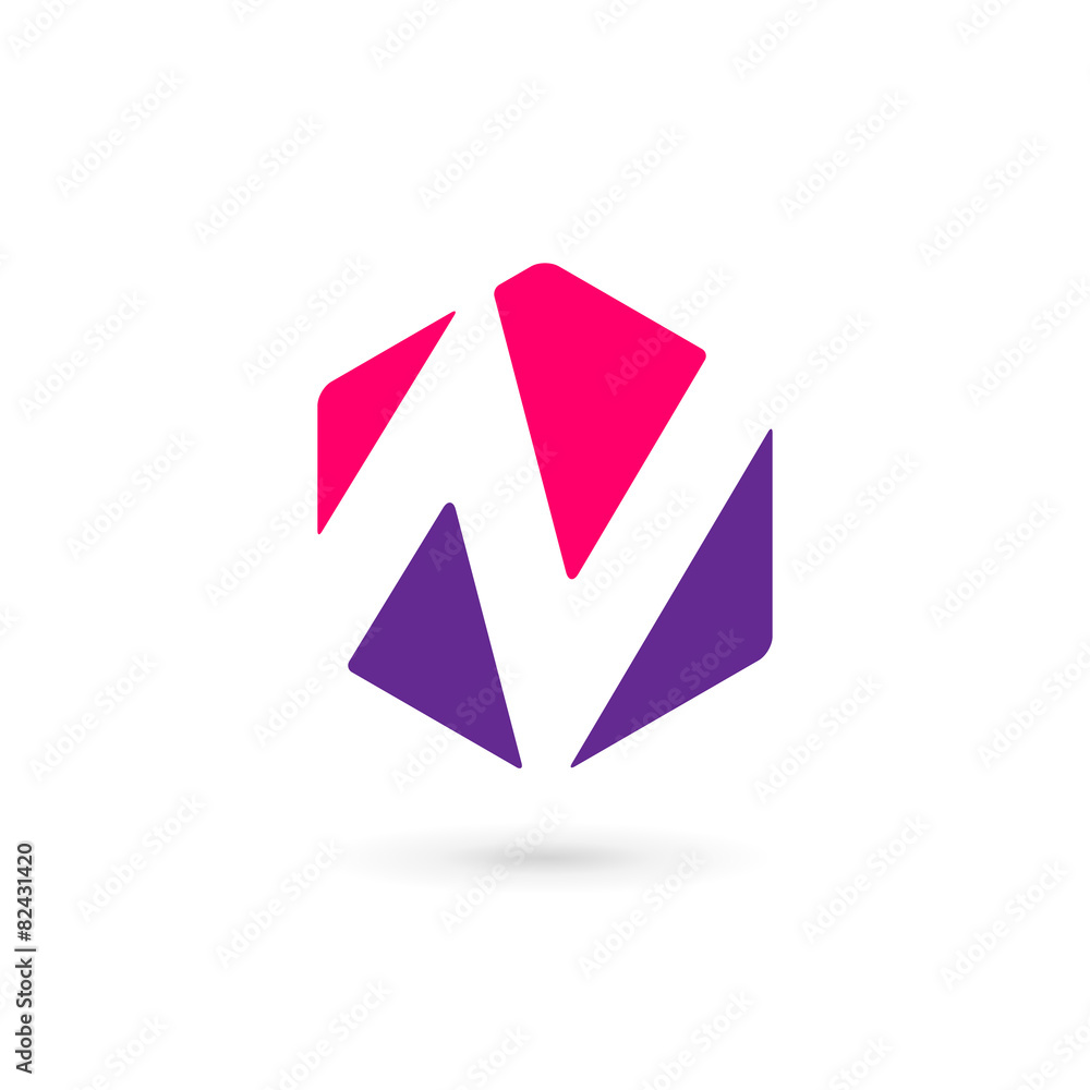 Letter N cube logo icon design template elements Letter N cube logo icon design template elements