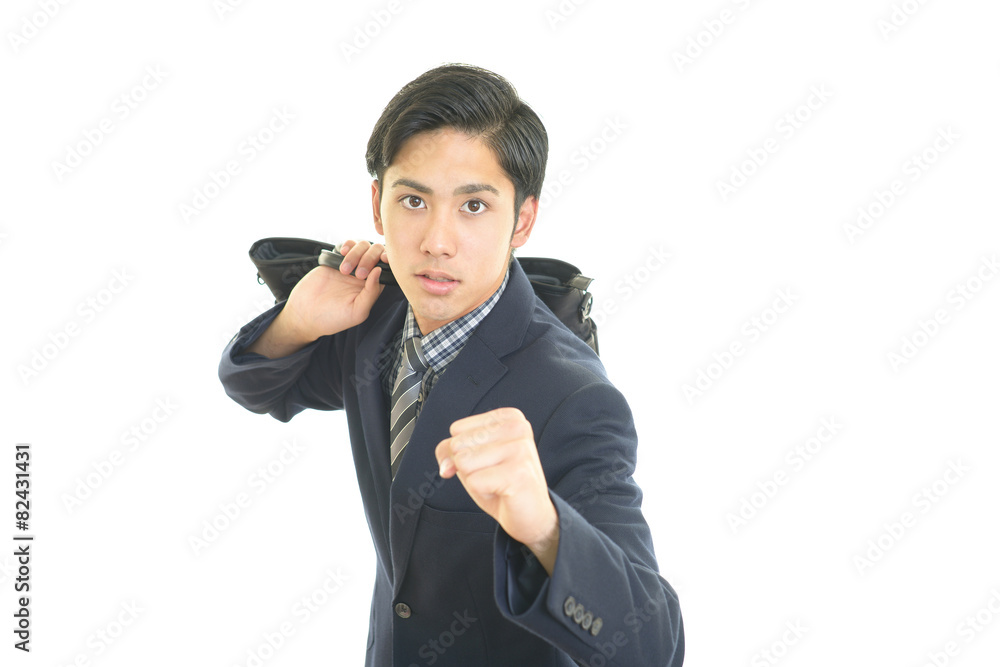 ガッツポーズのビジネスマン