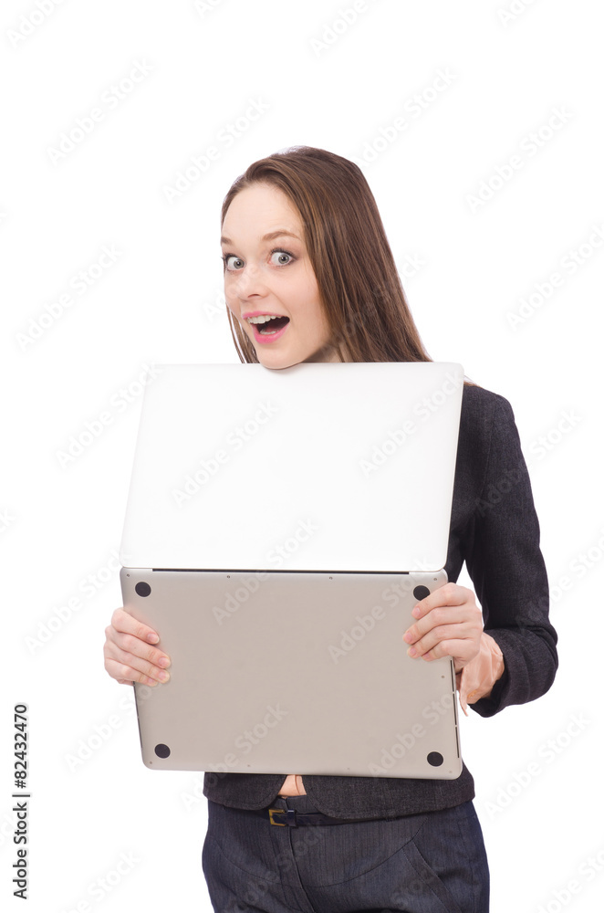 Working lady isolated on white Working lady isolated on white