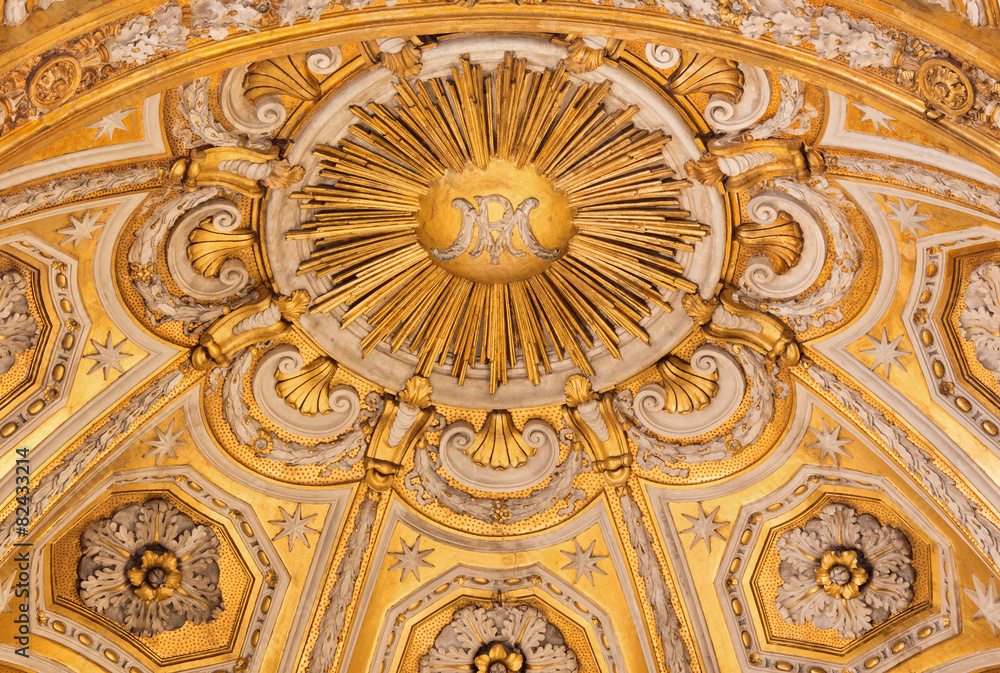 Rome - stucco of main apse in church Santa Maria dell Anima
