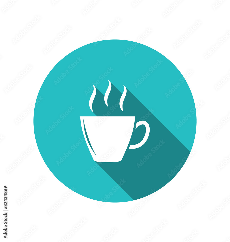Coffee or tea cup, trendy flat minimal style Coffee or tea cup, trendy flat minimal style